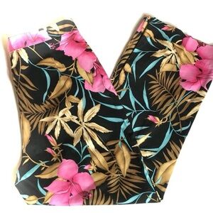 Monaco Pants Size 10 Hawaiian Floral Tropical Island
Palm Summer Casual Festival